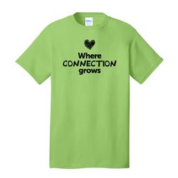 Image of Where CONNECTION Grows EMOJI Adult T-Shirt - Black Imprint (KA-PC54-CONNF-B)