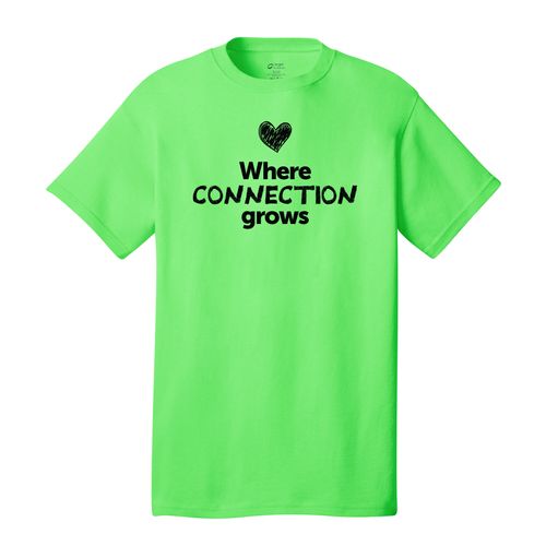 Where CONNECTION Grows EMOJI Adult T-Shirt - Black Imprint (KA-PC54-CONNF-B) image thumbnail