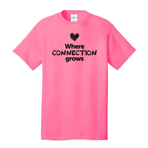 Where CONNECTION Grows EMOJI Adult T-Shirt - Black Imprint (KA-PC54-CONNF-B) image thumbnail