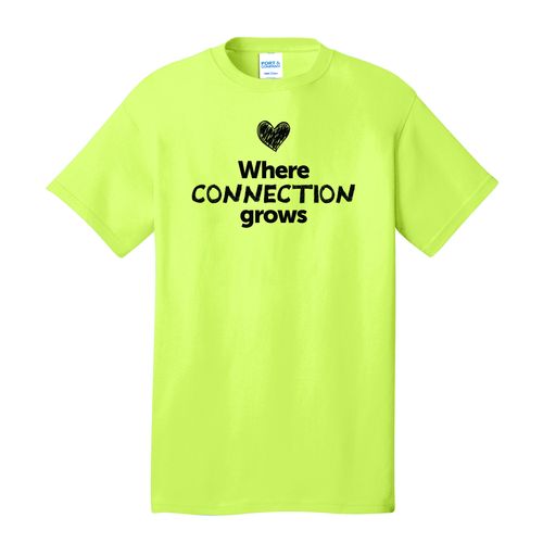 Where CONNECTION Grows EMOJI Adult T-Shirt - Black Imprint (KA-PC54-CONNF-B) image thumbnail