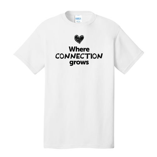 Where CONNECTION Grows EMOJI Adult T-Shirt - Black Imprint (KA-PC54-CONNF-B) image thumbnail