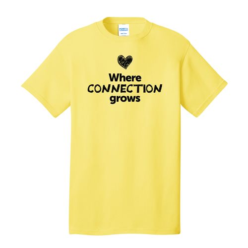 Where CONNECTION Grows EMOJI Adult T-Shirt - Black Imprint (KA-PC54-CONNF-B) image thumbnail
