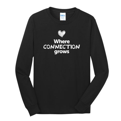 Where CONNECTION Grows EMOJI Adult Long Sleeve T-Shirt - White Imprint (KA-PC54LS-CONNF-W) image thumbnail