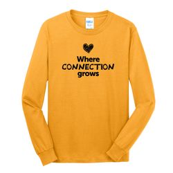 Image of Where CONNECTION Grows EMOJI Adult Long Sleeve T-Shirt - Black Imprint (KA-PC54LS-CONNF-B)
