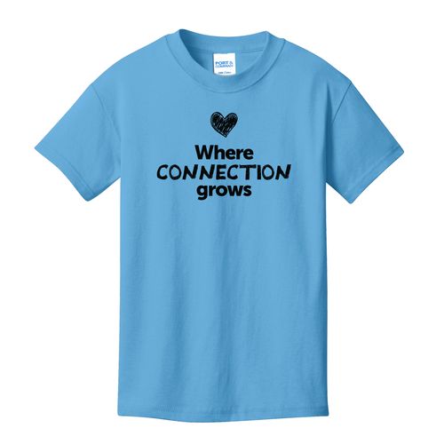 Where CONNECTION Grows EMOJI Youth T-Shirt - Black Imprint (KA-PC54Y-CONNF-B) image thumbnail