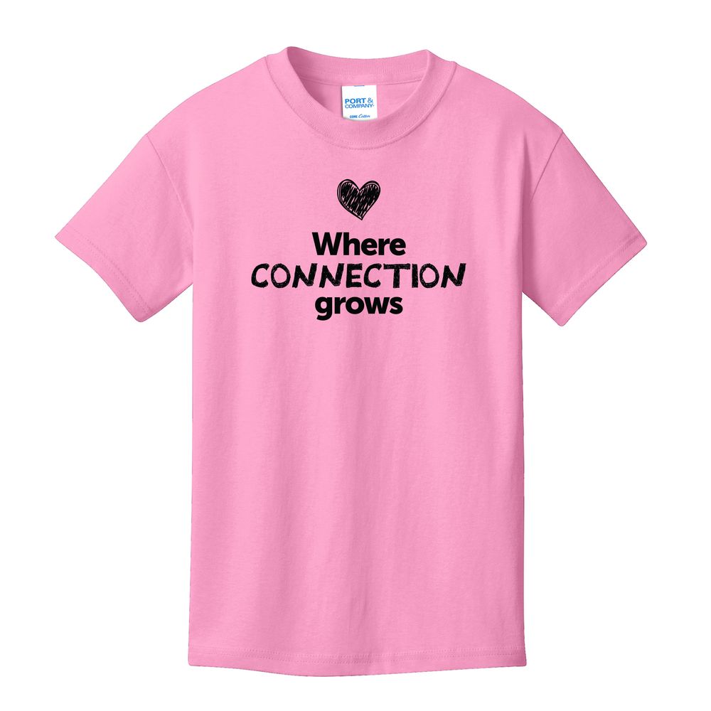 Where CONNECTION Grows EMOJI Youth T-Shirt - Black Imprint (KA-PC54Y-CONNF-B) primary image