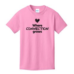 Image of Where CONNECTION Grows EMOJI Youth T-Shirt - Black Imprint (KA-PC54Y-CONNF-B)