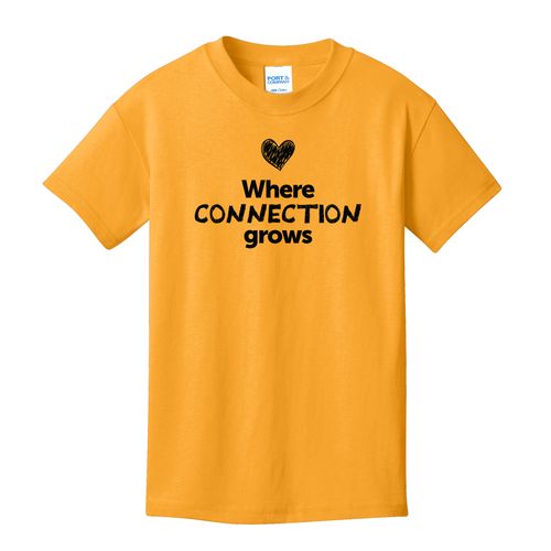 Where CONNECTION Grows EMOJI Youth T-Shirt - Black Imprint (KA-PC54Y-CONNF-B) image thumbnail