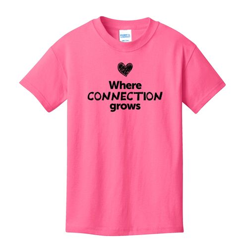 Where CONNECTION Grows EMOJI Youth T-Shirt - Black Imprint (KA-PC54Y-CONNF-B) image thumbnail