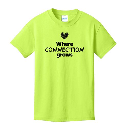 Where CONNECTION Grows EMOJI Youth T-Shirt - Black Imprint (KA-PC54Y-CONNF-B) image thumbnail