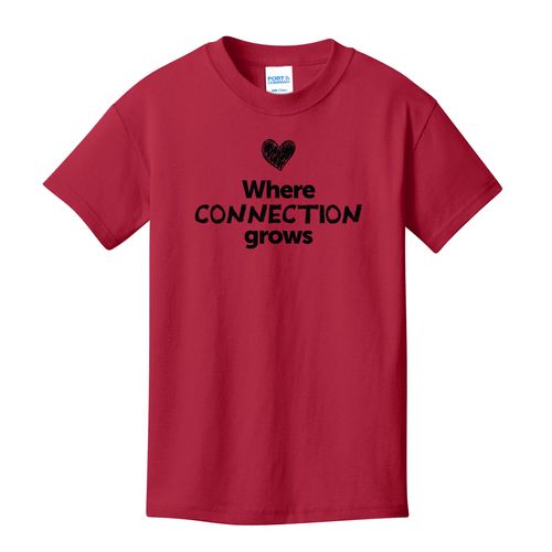 Where CONNECTION Grows EMOJI Youth T-Shirt - Black Imprint (KA-PC54Y-CONNF-B) image thumbnail