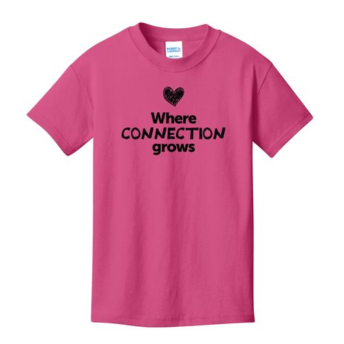 Where CONNECTION Grows EMOJI Youth T-Shirt - Black Imprint (KA-PC54Y-CONNF-B) image thumbnail