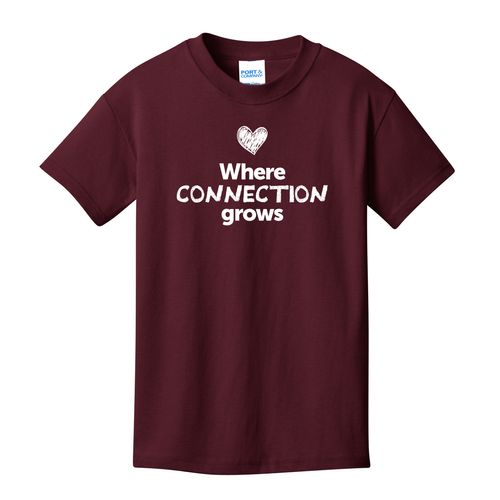 Where CONNECTION Grows EMOJI Youth T-Shirt - White Imprint (KA-PC54Y-CONNF-W) image thumbnail