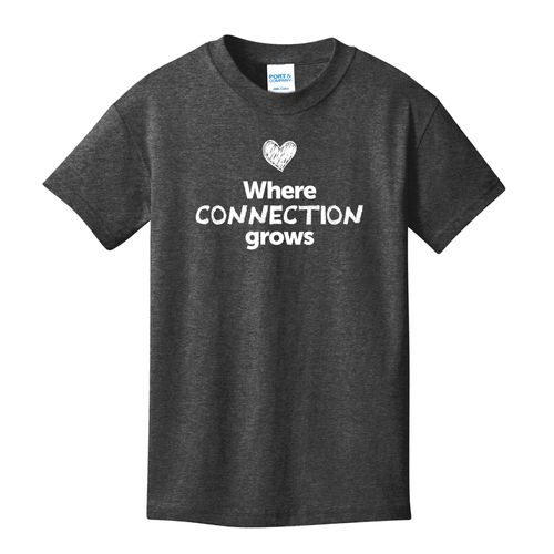 Where CONNECTION Grows EMOJI Youth T-Shirt - White Imprint (KA-PC54Y-CONNF-W) image thumbnail