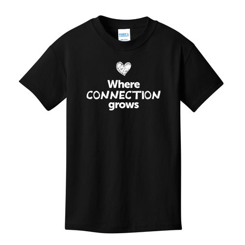 Where CONNECTION Grows EMOJI Youth T-Shirt - White Imprint (KA-PC54Y-CONNF-W) image thumbnail