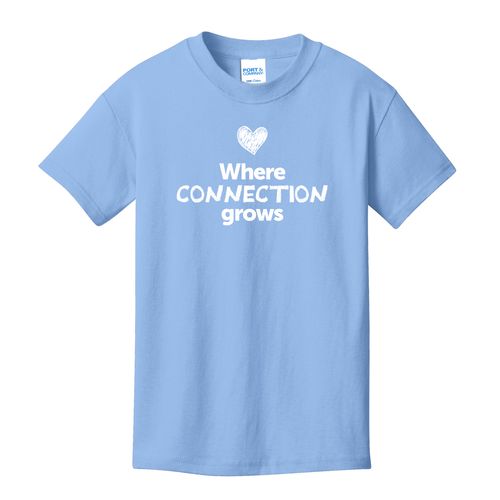 Where CONNECTION Grows EMOJI Youth T-Shirt - White Imprint (KA-PC54Y-CONNF-W) image thumbnail