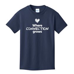 Image of Where CONNECTION Grows EMOJI Youth T-Shirt - White Imprint (KA-PC54Y-CONNF-W)