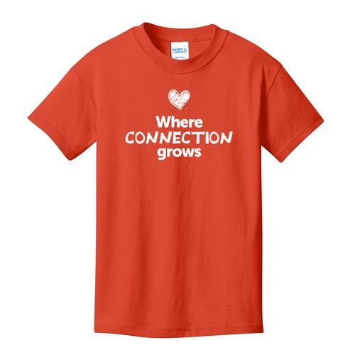 Where CONNECTION Grows EMOJI Youth T-Shirt - White Imprint (KA-PC54Y-CONNF-W) image thumbnail
