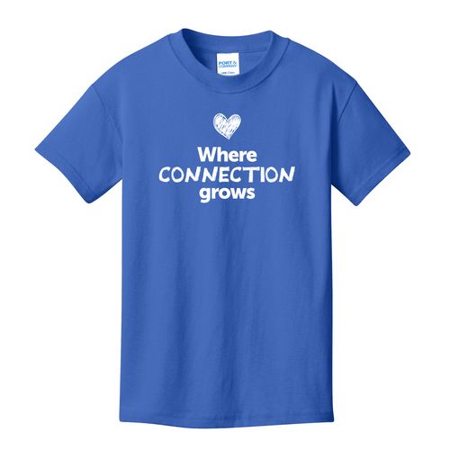 Where CONNECTION Grows EMOJI Youth T-Shirt - White Imprint (KA-PC54Y-CONNF-W) image thumbnail