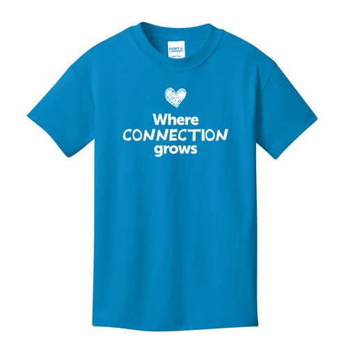 Where CONNECTION Grows EMOJI Youth T-Shirt - White Imprint (KA-PC54Y-CONNF-W) image thumbnail