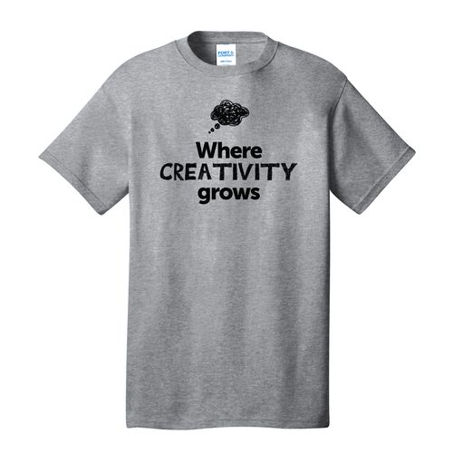 Where CREATIVITY Grows EMOJI Adult T-Shirt - Black Imprint (KA-PC54-CREATF-B) image thumbnail