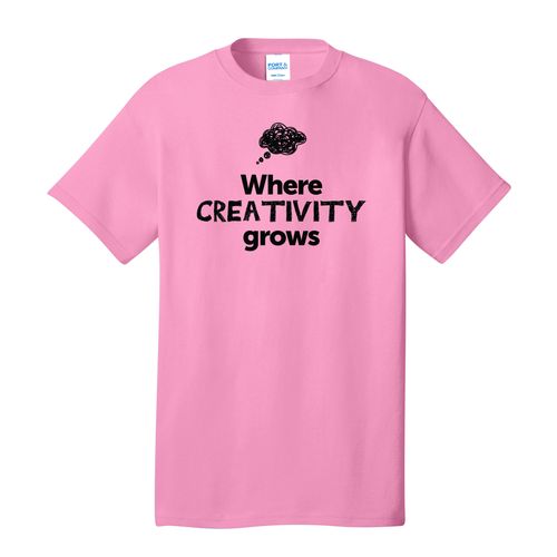 Where CREATIVITY Grows EMOJI Adult T-Shirt - Black Imprint (KA-PC54-CREATF-B) image thumbnail