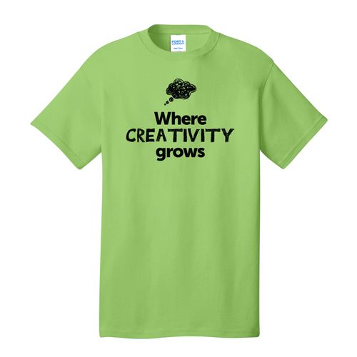 Where CREATIVITY Grows EMOJI Adult T-Shirt - Black Imprint (KA-PC54-CREATF-B) image thumbnail