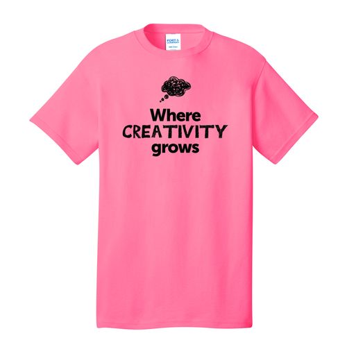 Where CREATIVITY Grows EMOJI Adult T-Shirt - Black Imprint (KA-PC54-CREATF-B) image thumbnail