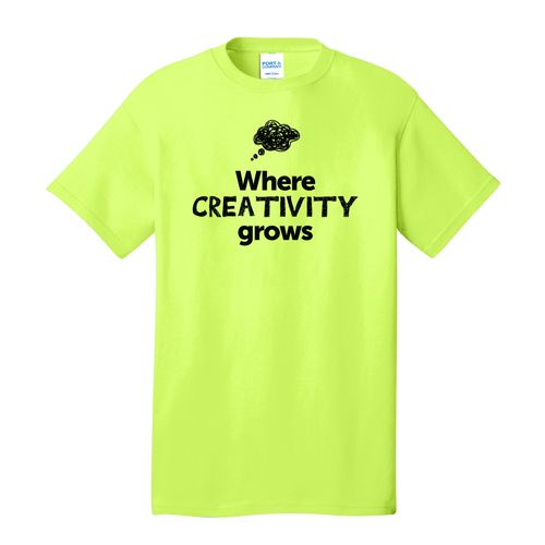 Where CREATIVITY Grows EMOJI Adult T-Shirt - Black Imprint (KA-PC54-CREATF-B) image thumbnail