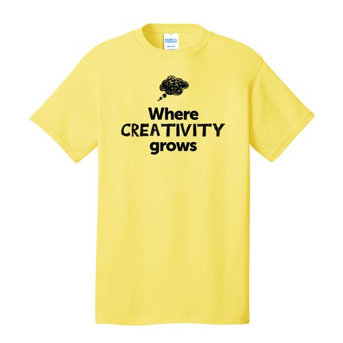 Where CREATIVITY Grows EMOJI Adult T-Shirt - Black Imprint (KA-PC54-CREATF-B) image thumbnail