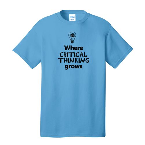 Where CRITICAL THINKING Grows EMOJI Adult T-Shirt - Black Imprint (KA-PC54-CRITF-B) image thumbnail