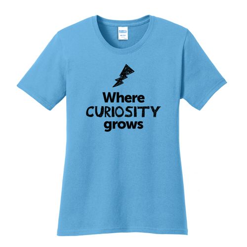 Where CURIOSITY Grows EMOJI Women's T-Shirt - Black Imprint (KA-LPC54-CURIF-B) image thumbnail