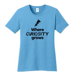 Image of Where CURIOSITY Grows EMOJI Women's T-Shirt - Black Imprint (KA-LPC54-CURIF-B)
