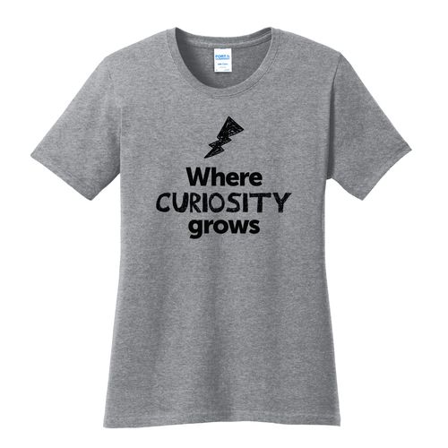 Where CURIOSITY Grows EMOJI Women's T-Shirt - Black Imprint (KA-LPC54-CURIF-B) image thumbnail
