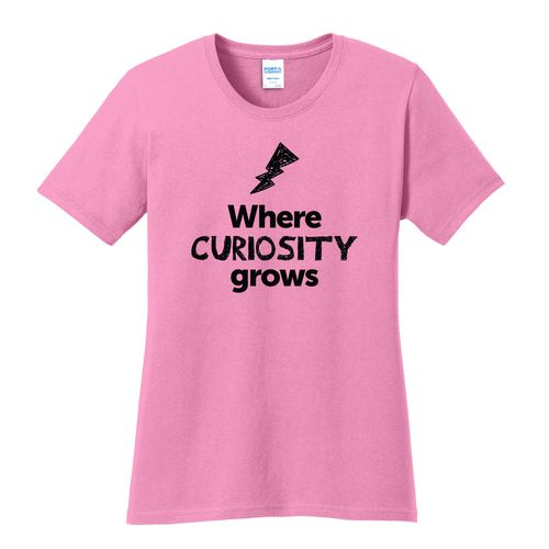 Where CURIOSITY Grows EMOJI Women's T-Shirt - Black Imprint (KA-LPC54-CURIF-B) image thumbnail