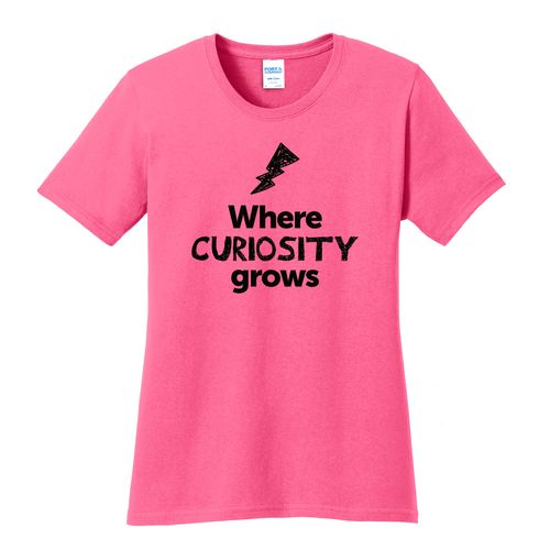 Where CURIOSITY Grows EMOJI Women's T-Shirt - Black Imprint (KA-LPC54-CURIF-B) image thumbnail
