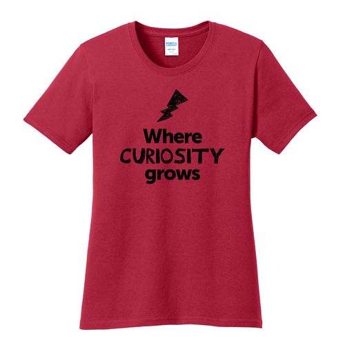 Where CURIOSITY Grows EMOJI Women's T-Shirt - Black Imprint (KA-LPC54-CURIF-B) image thumbnail