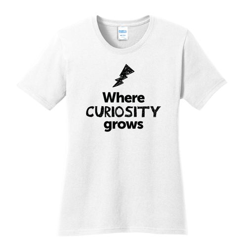 Where CURIOSITY Grows EMOJI Women's T-Shirt - Black Imprint (KA-LPC54-CURIF-B) image thumbnail