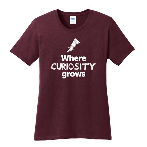 Where CURIOSITY Grows EMOJI Women's T-Shirt - White Imprint (KA-LPC54-CURIF-W) image thumbnail