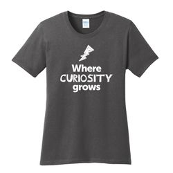Image of Where CURIOSITY Grows EMOJI Women's T-Shirt - White Imprint (KA-LPC54-CURIF-W)
