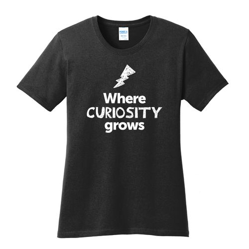 Where CURIOSITY Grows EMOJI Women's T-Shirt - White Imprint (KA-LPC54-CURIF-W) image thumbnail