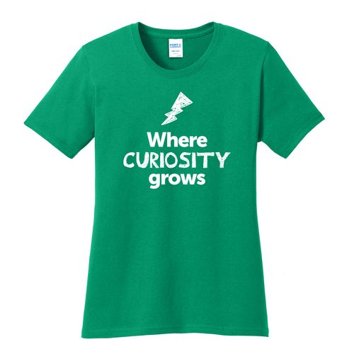 Where CURIOSITY Grows EMOJI Women's T-Shirt - White Imprint (KA-LPC54-CURIF-W) image thumbnail
