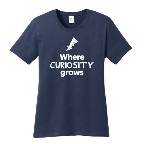 Where CURIOSITY Grows EMOJI Women's T-Shirt - White Imprint (KA-LPC54-CURIF-W) image thumbnail