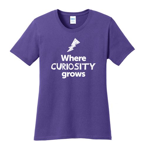 Where CURIOSITY Grows EMOJI Women's T-Shirt - White Imprint (KA-LPC54-CURIF-W) image thumbnail