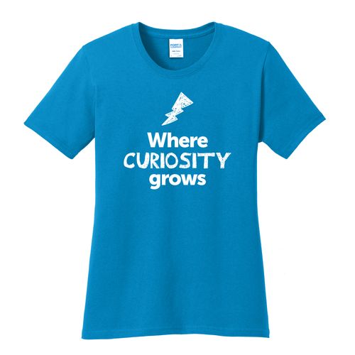 Where CURIOSITY Grows EMOJI Women's T-Shirt - White Imprint (KA-LPC54-CURIF-W) image thumbnail