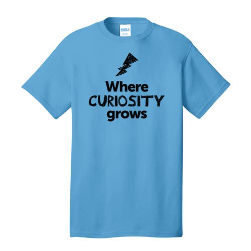 Where CURIOSITY Grows EMOJI Adult T-Shirt - Black Imprint (KA-PC54-CURIF-B) image thumbnail