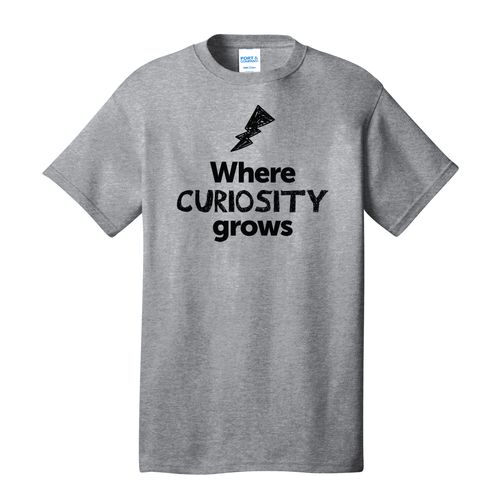 Where CURIOSITY Grows EMOJI Adult T-Shirt - Black Imprint (KA-PC54-CURIF-B) image thumbnail