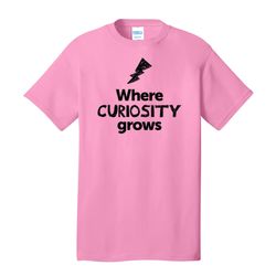 Image of Where CURIOSITY Grows EMOJI Adult T-Shirt - Black Imprint (KA-PC54-CURIF-B)