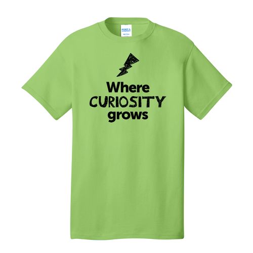 Where CURIOSITY Grows EMOJI Adult T-Shirt - Black Imprint (KA-PC54-CURIF-B) image thumbnail