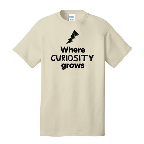 Where CURIOSITY Grows EMOJI Adult T-Shirt - Black Imprint (KA-PC54-CURIF-B) image thumbnail